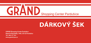 Dárkový poukaz obchodního paláce Grand Pardubice